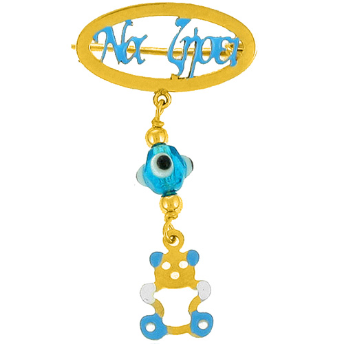 Χρυσή παραμάνα Κ9 με σμάλτο