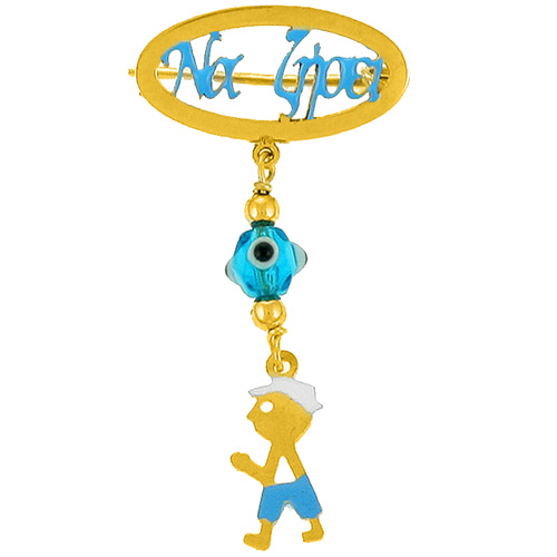 Χρυσή παραμάνα Κ9 με σμάλτο