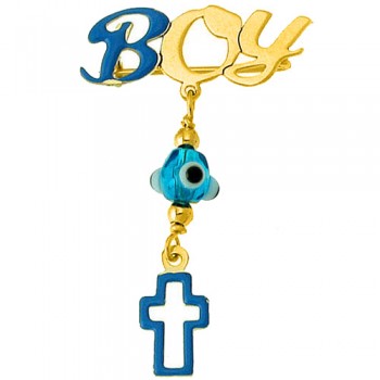 Χρυσή παραμάνα Κ9 με σμάλτο