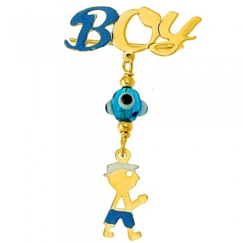 Χρυσή παραμάνα Κ9 με σμάλτο