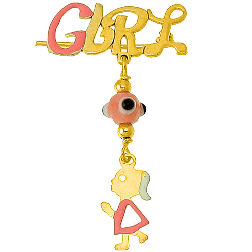 Χρυσή παραμάνα Κ9 με σμάλτο