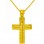 Χρυσός βαπτιστικός σταυρός Κ14 με αλυσίδα