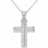 Λευκόχρυσος βαπτιστικός σταυρός Κ14 με αλυσίδα