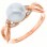 Δαχτυλίδι από ροζ χρυσό Κ14 με ζιργκόν και μαργαριτάρι