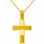 Χρυσός βαπτιστικός σταυρός Κ14 με αλυσίδα