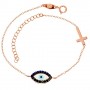 Βραχιόλι από ροζ χρυσό Κ14 με ζιργκόν