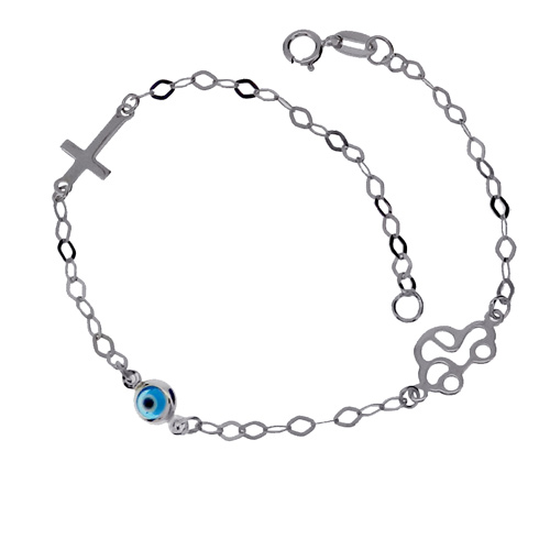 Λευκόχρυσο παιδικό βραχιόλι αυτοκίνητο Κ14