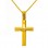 Χρυσός βαπτιστικός σταυρός Κ14 με αλυσίδα