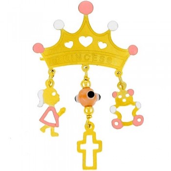 Χρυσή παραμάνα Κ9 με σμάλτο