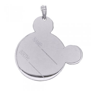 Λευκόχρυσο παιδικό μενταγιόν ταυτότητα Κ9