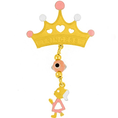 Χρυσή παραμάνα Κ9 με σμάλτο