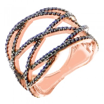 Ασημένιο δαχτυλίδι 925 σε ροζ χρώμα με ζιργκόν