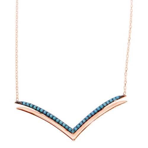 Ασημένιο κολιέ 925 σε ροζ χρώμα