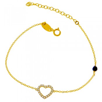 Χρυσό βραχιόλι Κ14 με ζιργκόν