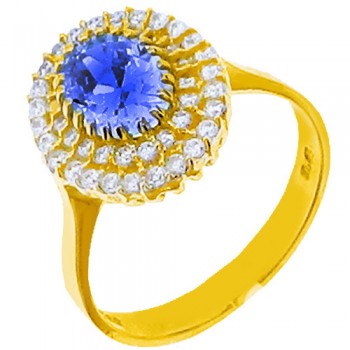 Χρυσό δαχτυλίδι Κ14 με ζιργκόν