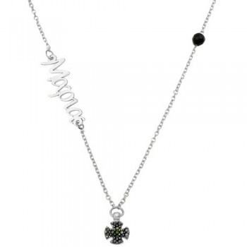 Λευκόχρυσο κολιέ όνομα Κ9