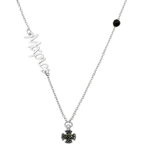 Λευκόχρυσο κολιέ όνομα Κ9