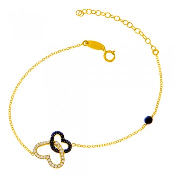 Χρυσό βραχιόλι Κ14 με ζιργκόν