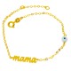 Χρυσό βραχιόλι mama Κ14 με ζιργκόν