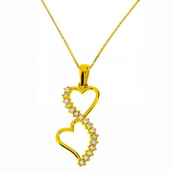 Χρυσό μενταγιόν Κ14 με αλυσίδα