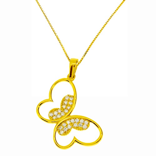 Χρυσό μενταγιόν Κ14 με αλυσίδα