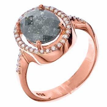 Ασημένιο δαχτυλίδι 925 με συνθετικό χαλαζία και ζιργκόν