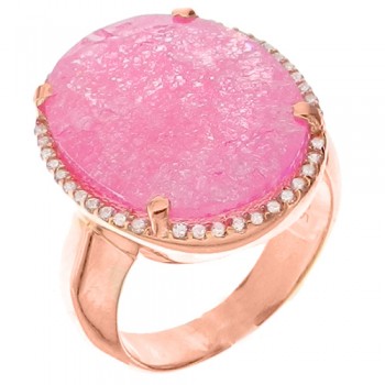 Ασημένιο δαχτυλίδι 925 με συνθετικό χαλαζία και ζιργκόν