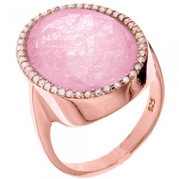 Ασημένιο δαχτυλίδι 925 με συνθετικό χαλαζία και ζιργκόν