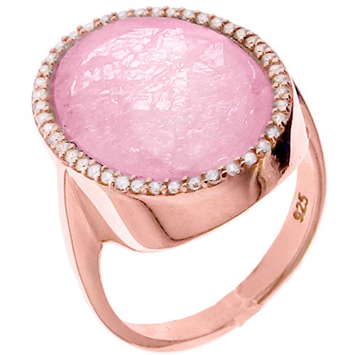 Ασημένιο δαχτυλίδι 925 με συνθετικό χαλαζία και ζιργκόν