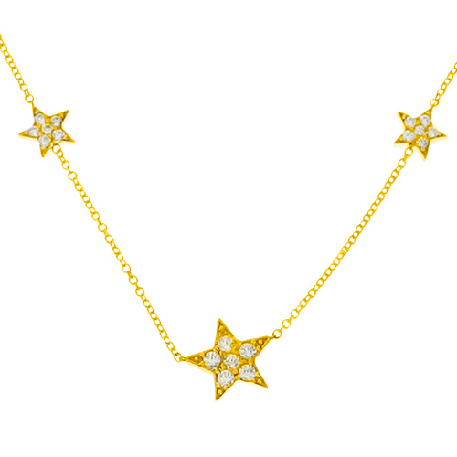 Χρυσό κολιέ Κ14 με ζιργκόν