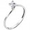 Λευκόχρυσο μονόπετρο δαχτυλίδι Κ14 με ζιργκόν