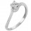 Λευκόχρυσο μονόπετρο δαχτυλίδι Κ14 με ζιργκόν