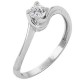 Λευκόχρυσο μονόπετρο δαχτυλίδι Κ14 με ζιργκόν