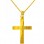 Χρυσός βαπτιστικός σταυρός Κ14 με αλυσίδα