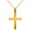 Χρυσός βαπτιστικός σταυρός Κ14 με αλυσίδα