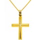 Χρυσός βαπτιστικός σταυρός Κ14 με αλυσίδα