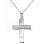 Λευκόχρυσος βαπτιστικός σταυρός Κ14 με αλυσίδα