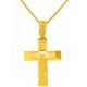 Χρυσός βαπτιστικός σταυρός Κ14 με αλυσίδα