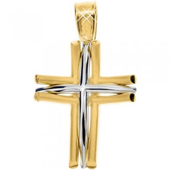 Χρυσός βαπτιστικός σταυρός Κ9