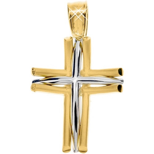 Χρυσός βαπτιστικός σταυρός Κ9