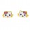 Παιδικά χρυσά σκουλαρίκια Κ14 με σμάλτο