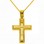 Χρυσός βαπτιστικός σταυρός Κ14 με αλυσίδα