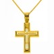 Χρυσός βαπτιστικός σταυρός Κ14 με αλυσίδα