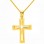 Χρυσός βαπτιστικός σταυρός Κ14 με αλυσίδα
