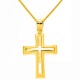 Χρυσός βαπτιστικός σταυρός Κ14 με αλυσίδα