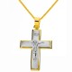Χρυσός βαπτιστικός σταυρός Κ14 με αλυσίδα