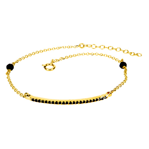 Χρυσό βραχιόλι Κ9 με ζιργκόν