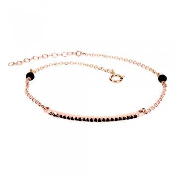 Βραχιόλι από ροζ χρυσό Κ9 με ζιργκόν