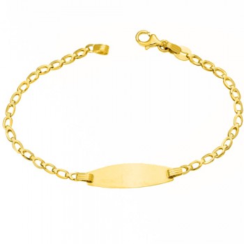 Χρυσό παιδικό βραχιόλι ταυτότητα Κ9