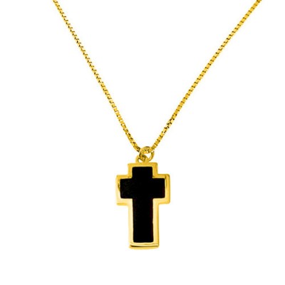 Χρυσό κολιέ Κ14 με σμάλτο